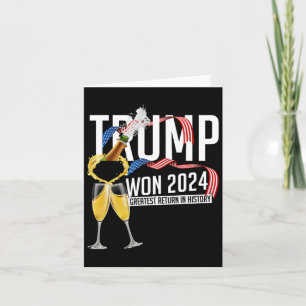 Tarjeta Donald Trump Ganó Inauguración de Elección 2024 Ho