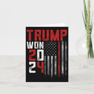 Tarjeta Donald Trump Ganó Inauguración de Elección 2024 Ho