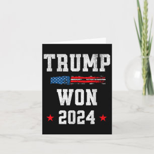 Tarjeta Donald Trump ganó las elecciones de 2024