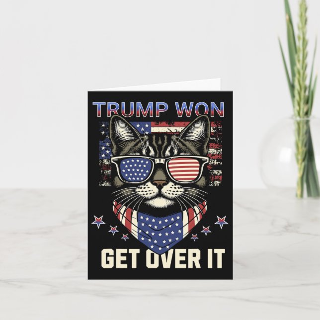 Tarjeta Donald Trump Ganó Los Gatos De Elecciones Para Tru (Anverso)