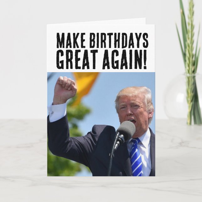 TARJETA DONALD TRUMP HACE QUE EL CUMPLEAÑOS SEA GRAN DE NU (Anverso)