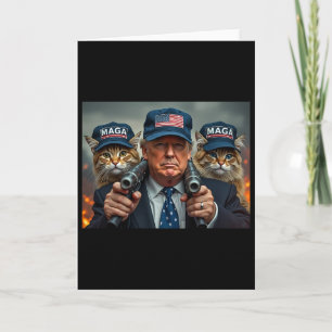 Tarjeta Donald Trump Hace Que Los Gatos Sean Seguros De Nu
