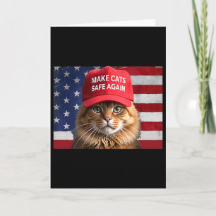 Tarjeta Donald Trump Hace Que Los Gatos Sean Seguros De Nu