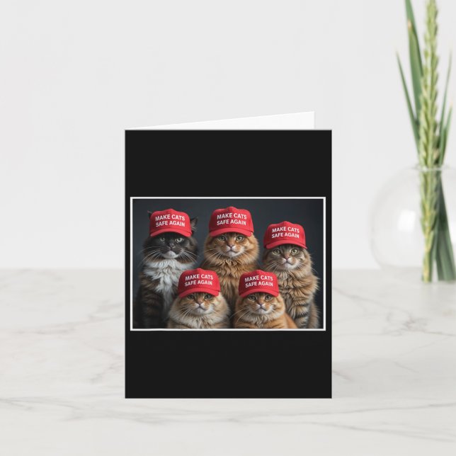 Tarjeta Donald Trump hace que los gatos vuelvan a estar se (Anverso)