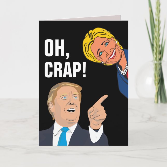 Tarjeta DONALD TRUMP & HILLARY CLINTON FUNNY BIRTHDAY Card (Anverso)
