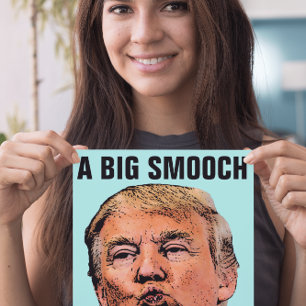 Tarjeta DONALD TRUMP KISS BIRTHDAY greeting CARDS