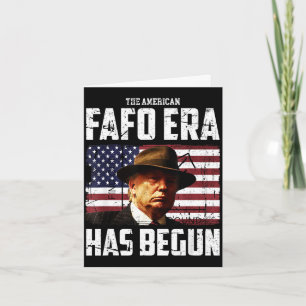 Tarjeta Donald Trump la era fafo americana alrededor y enc