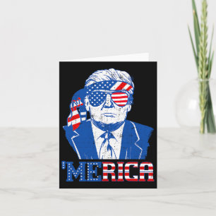 Tarjeta Donald Trump Merica Trump Gafas De Sol Bandera De