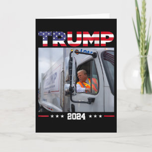 Tarjeta Donald Trump Monta en Camión Garge - Camión Garge 