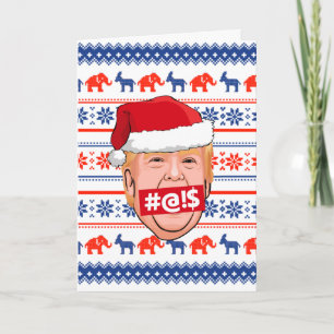 Tarjeta DONALD TRUMP Navidad Enojada