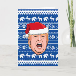 Tarjeta Donald Trump Navidad Enojado