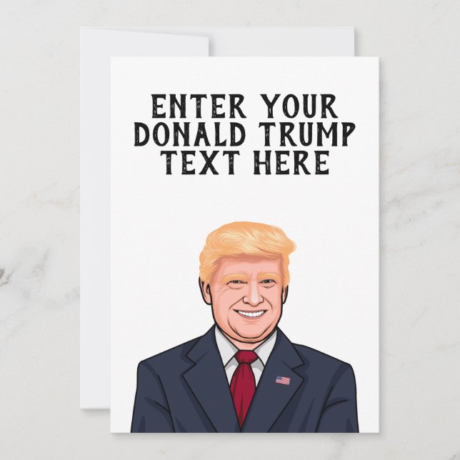 TARJETA DONALD TRUMP PERSONALIZADO (Anverso)