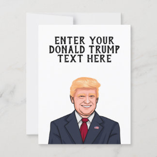 TARJETA DONALD TRUMP PERSONALIZADO