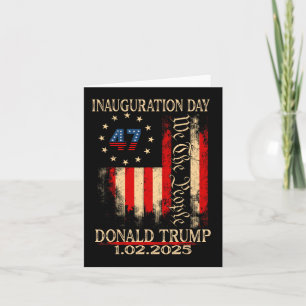 Tarjeta Donald Trump, presidente de Trump, inaugura la pre
