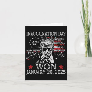 Tarjeta Donald Trump, presidente de Trump, inaugura la pre