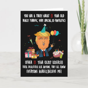 Tarjeta Donald Trump Presidente Divertido Cumpleaños 13 Tr