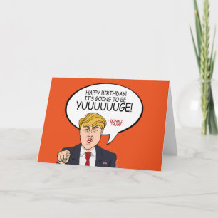 Tarjeta Donald Trump saludo - Feliz cumpleaños