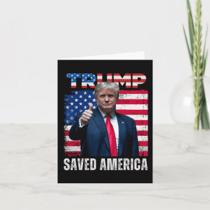 Tarjeta Donald Trump Salvó a América 47º Presidente Inaugu