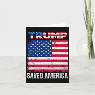 Tarjeta Donald Trump Salvó a América 47º Presidente Inaugu
