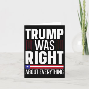 Tarjeta Donald Trump tenía razón acerca de todo