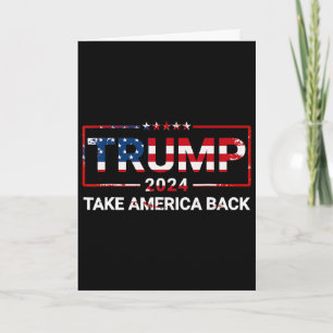 Tarjeta Donald Trump Toma América De Nuevo Bandera De EE.