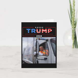 Tarjeta Donald Trump viaja en basura camiseta