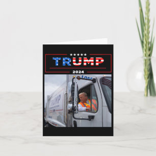 Tarjeta Donald Trump viaja en basura camiseta