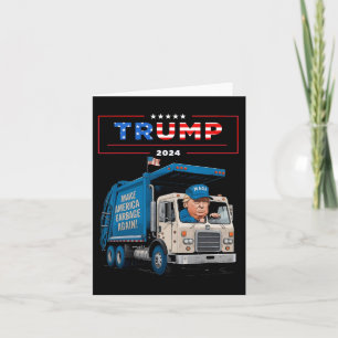 Tarjeta Donald Trump viaja en basura camiseta