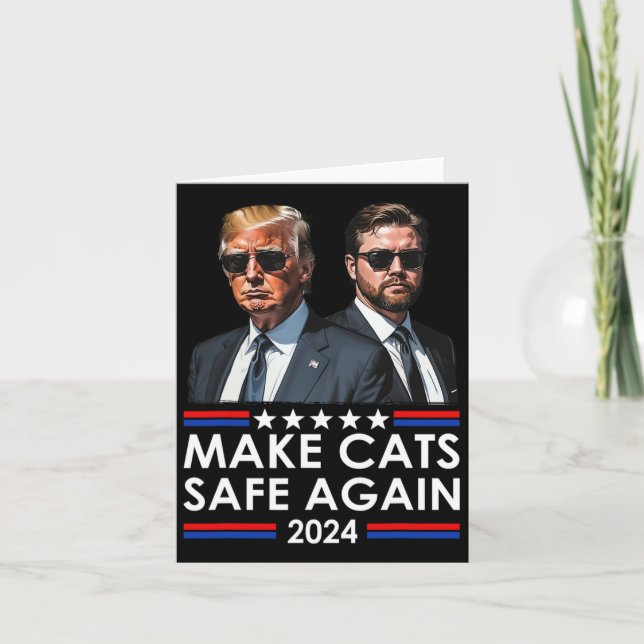 Tarjeta Donald Trump vuelve a hacer que los gatos estén se (Anverso)