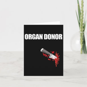 Tarjeta Donante De Órganos Diversión Meme Sangriento De Ri