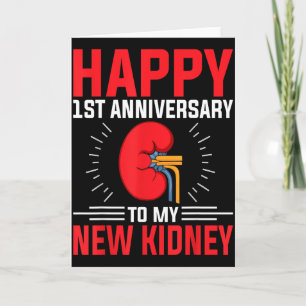 Tarjeta Donante de riñón - Feliz primer aniversario a mi n