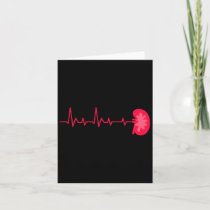 Tarjeta Donante Riñón - Ekg Heartbeat Enfermedad Riñón Awa