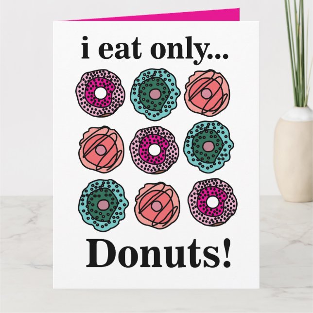 Tarjeta Donas Yo Como Solo Donas (Anverso)