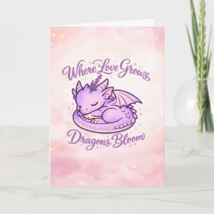 Tarjeta Donde Crece el Amor, los Dragones Florecen