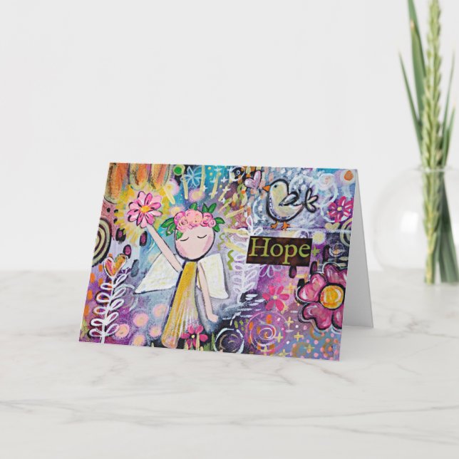 Tarjeta ¡Donde Crece la Esperanza, Florecen los Milagros!  (Anverso)