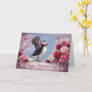 Tarjeta Donde el amor toma vuelo – Puffin Día de San Valen