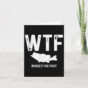 Tarjeta ¿Dónde está el pez Largemouth B Funny Fishing Gi