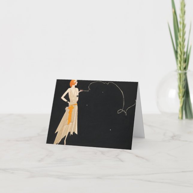 Tarjeta "Donde hay humo hay fuego" Flapper Blank (Anverso)