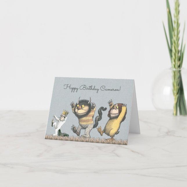 Tarjeta Donde los monstruos bailan | Feliz Cumpleaños (Anverso)
