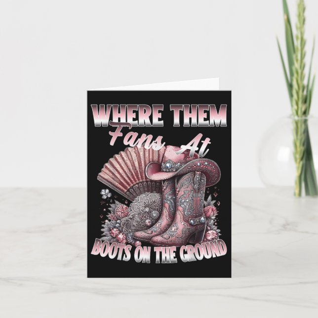 Tarjeta Donde Los Ventiladores En Boots En La Línea De Vaq (Anverso)