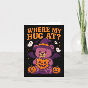 Tarjeta Donde Mi Abrazo En El Cute Halloween Teddy Bear Sp