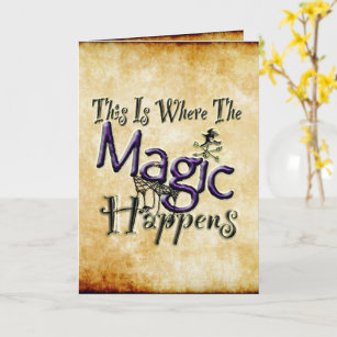 Tarjeta Donde sucede la magia por Carolyn Poster
