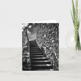 Tarjeta Donde sus pasos llevan en blanco