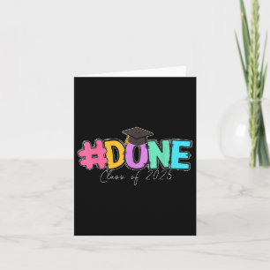 Tarjeta #done Llamada De La Familia De Graduación De 2025