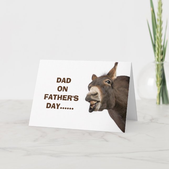 TARJETA DONKEY DICE QUE HA DISFRUTADO EL DÍA DEL PADRE (Anverso)