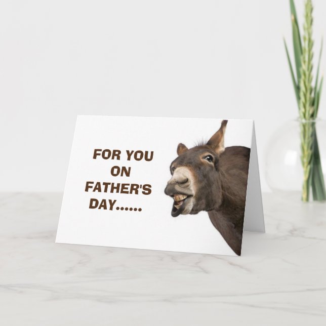 TARJETA DONKEY DICE QUE HA DISFRUTADO EL DÍA DEL PADRE (CU (Anverso)