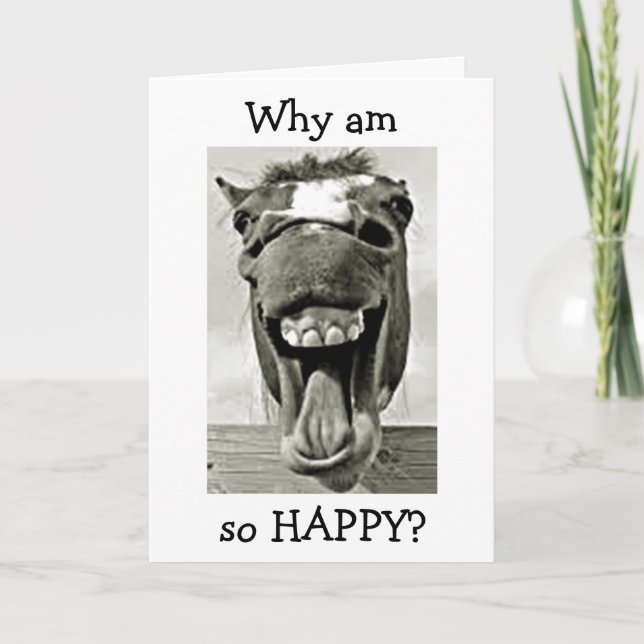 TARJETA DONKEY ES "FELIZ" DE QUE "ERES MI "PAPÁ". (Anverso)