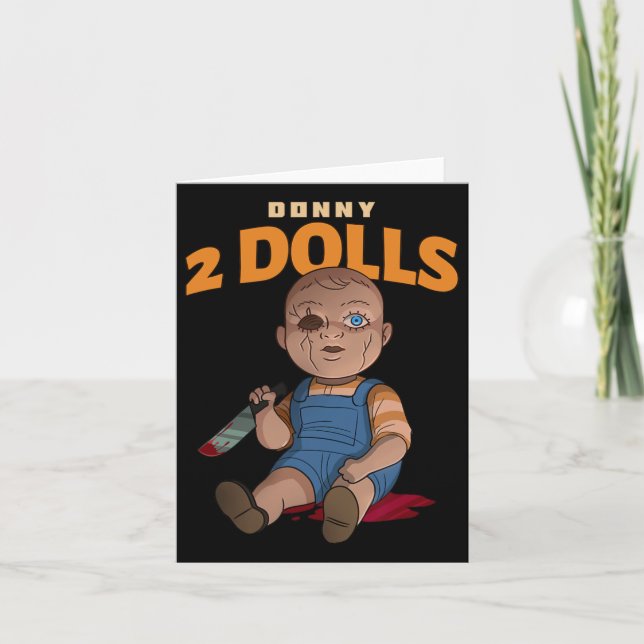 Tarjeta Donny 2 muñecas anti-trump Cruel Doll (halloween) (Anverso)