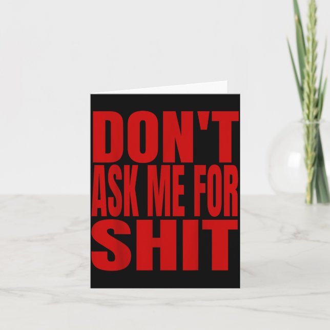 Tarjeta Dont Ask Me For  (Anverso)