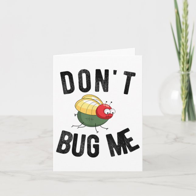 Tarjeta Don't Bug Me Funny Introvert Quote Saying Meme  (Anverso)